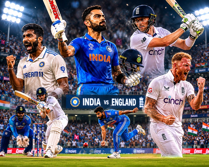 India England Cricket Timeline featuring historic matches and legendary players from India and England cricket rivalry