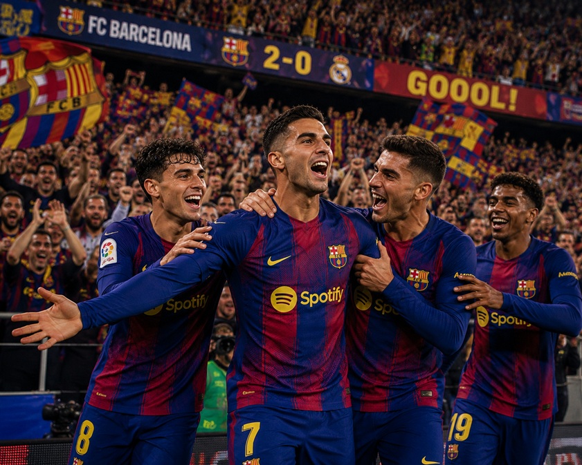 Barcelona LaLiga title victory celebration at Camp Nou