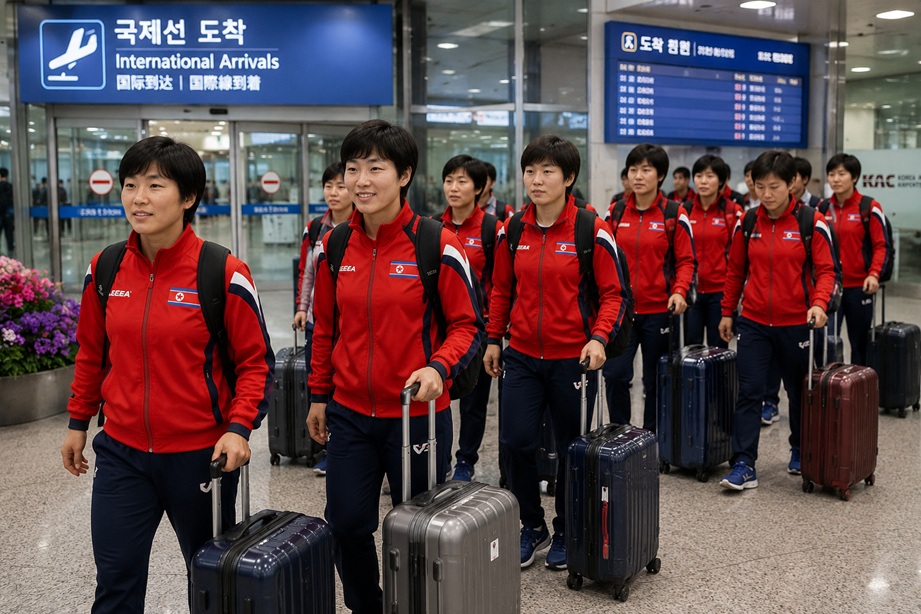 North Korean women footballers visit South Korea after an 8-year gap