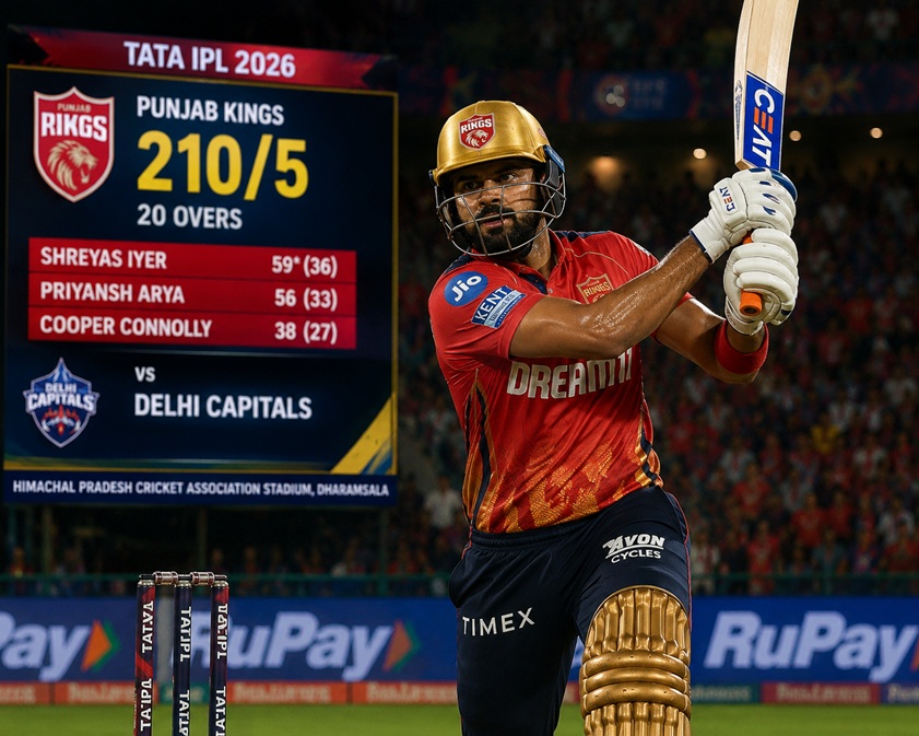 Punjab Kings DC Scorecard during Delhi Capitals thrilling win in IPL 2026