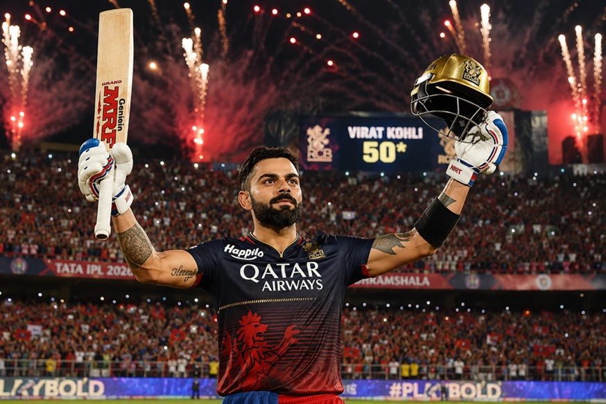 Punjab RCB Scorecard Highlights showing Virat Kohli and Venkatesh Iyer in IPL 2026 clash