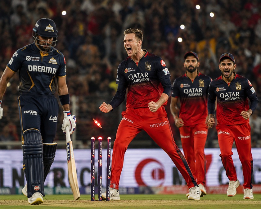RCB vs GT Highlights featuring Rajat Patidar and Virat Kohli during IPL 2026 playoff win