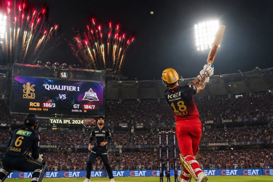 RCB vs GT Qualifier 1 IPL 2026 playoff match featuring Virat Kohli and Shubman Gill