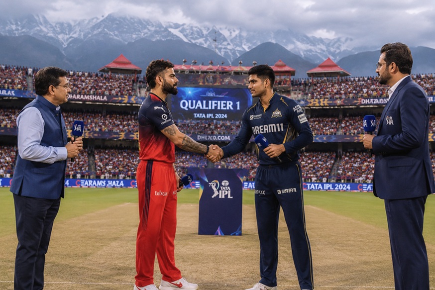 RCB vs GT Qualifier 1 IPL 2026 playoff match featuring Virat Kohli and Shubman Gill