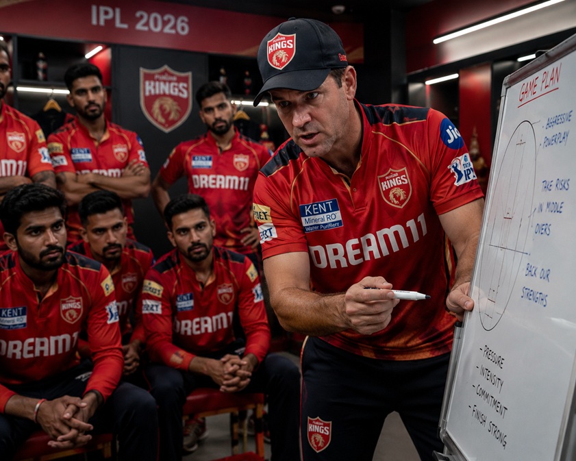 Ricky Ponting IPL Heartbreak showing Ponting sitting emotionally in the Punjab Kings dugout after a tough IPL loss