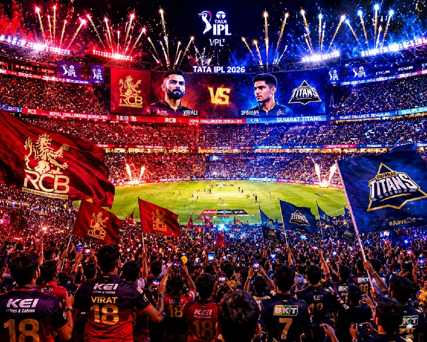 Virat Gill IPL Battle during IPL 2026 between RCB and Gujarat Titans