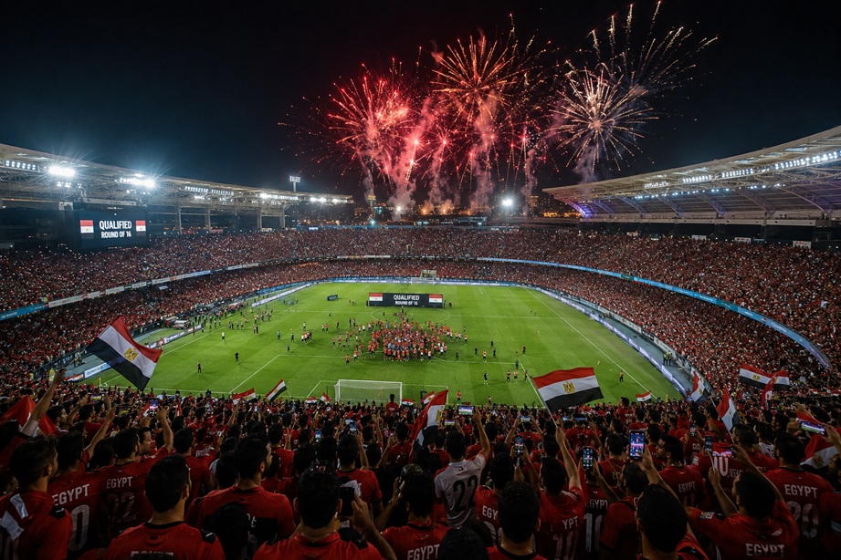 Egypt World Cup Round of 32 celebration after qualifying for FIFA World Cup knockout stage