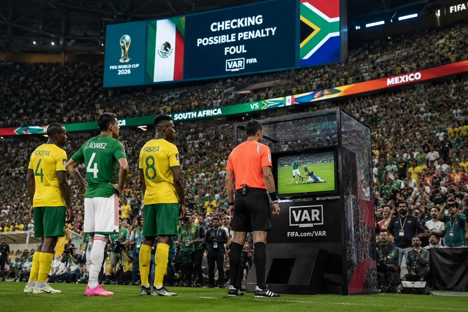 FIFA World Cup 2026 VAR review during Mexico vs South Africa match