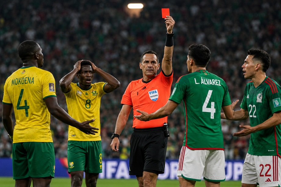 FIFA World Cup 2026 VAR review during Mexico vs South Africa match