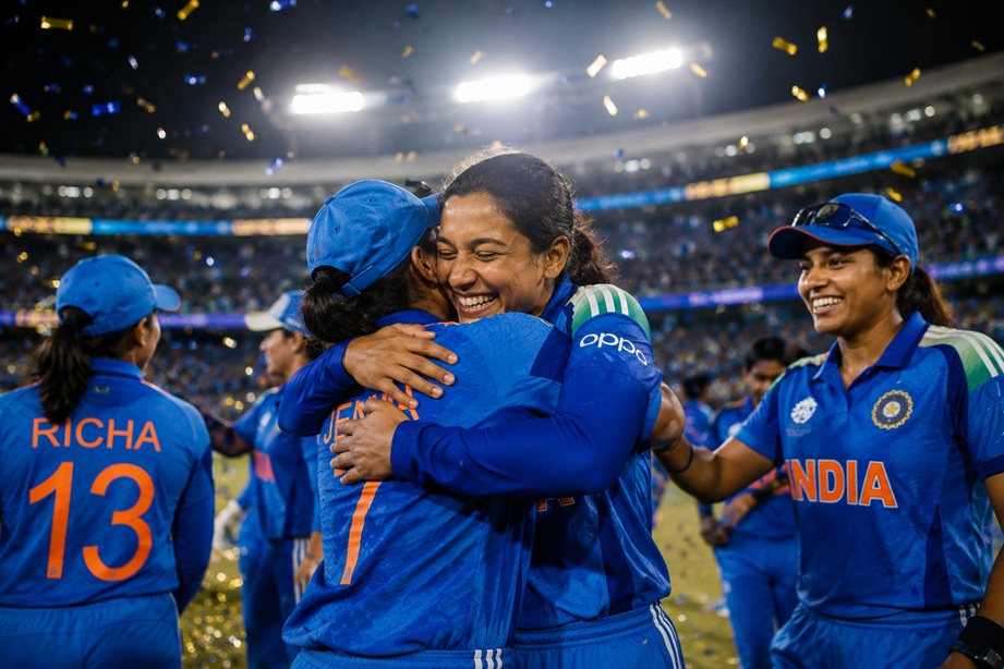 India Women vs Netherlands Women Scorecard featuring Smriti Mandhana and Shafali Verma during India's 95-run victory in the ICC Women's T20 World Cup 2026