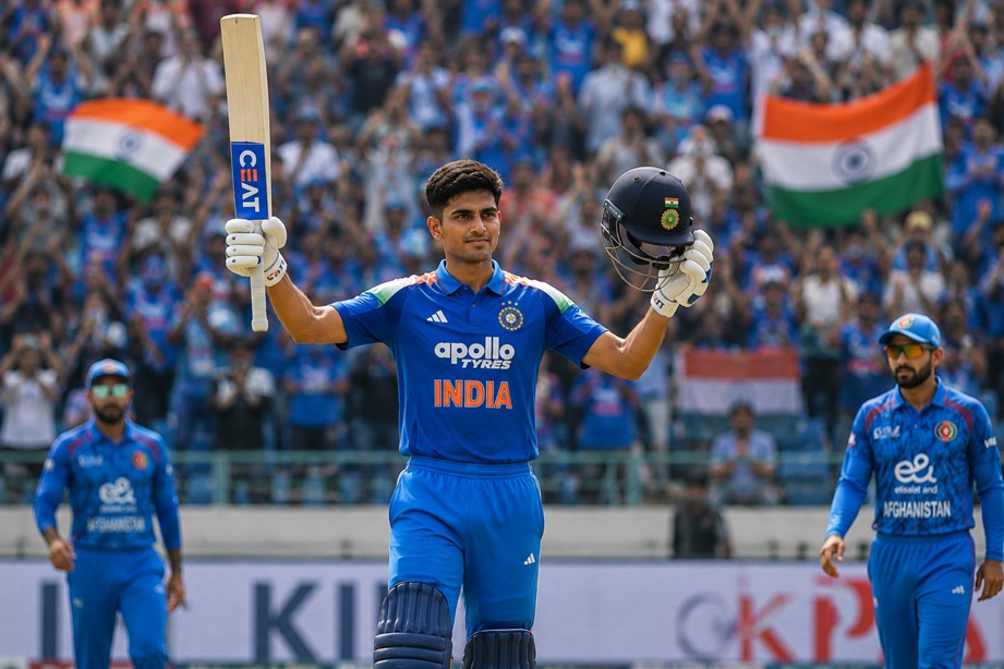 India vs Afghanistan 2nd ODI Match Highlights featuring Shubman Gill and Ishan Kishan during India's 170-run victory at Ekana Stadium