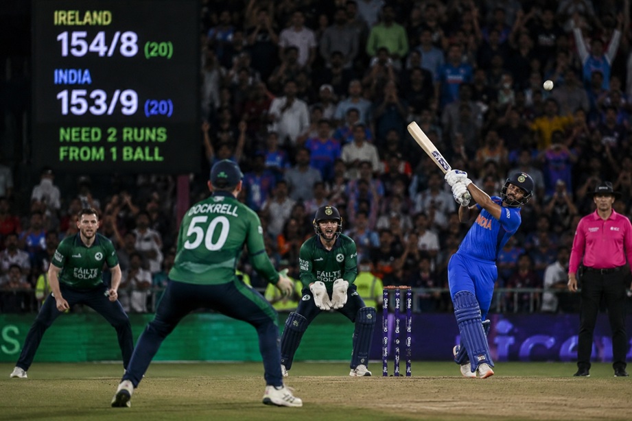Ireland vs India 2nd T20I Full Scorecard showing Ireland's historic 1-run victory over India in Belfast