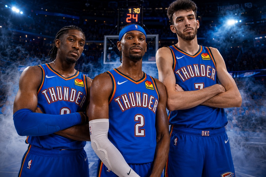 Oklahoma City Thunder Standings showing OKC's rise as an NBA powerhouse led by Shai Gilgeous-Alexander