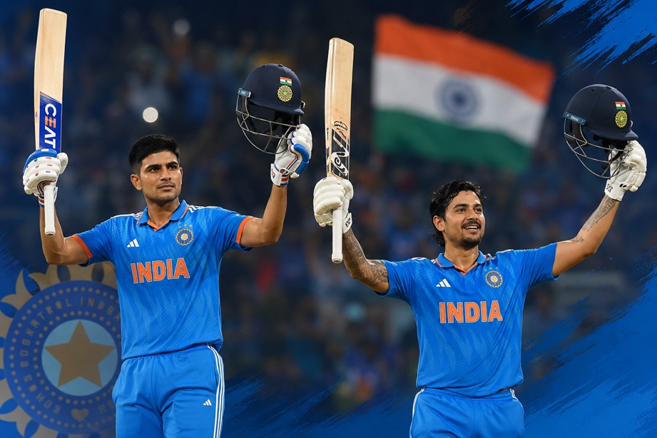 Gill Kishan India Depth showcased as Shubman Gill and Ishan Kishan celebrate centuries against Afghanistan in Lucknow ODI