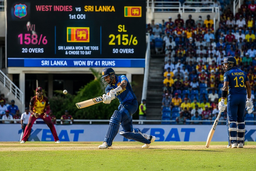 West Indies vs Sri Lanka Scorecard from the 1st ODI at Sabina Park featuring key batting and bowling performances