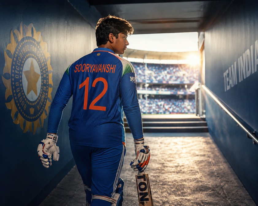 Sooryavanshi India Jersey as Vaibhav Sooryavanshi wears the Team India jersey for the first time