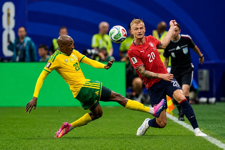 South Africa Czechia Match Highlights showing Teboho Mokoena scoring late equalizer in 1-1 FIFA World Cup draw