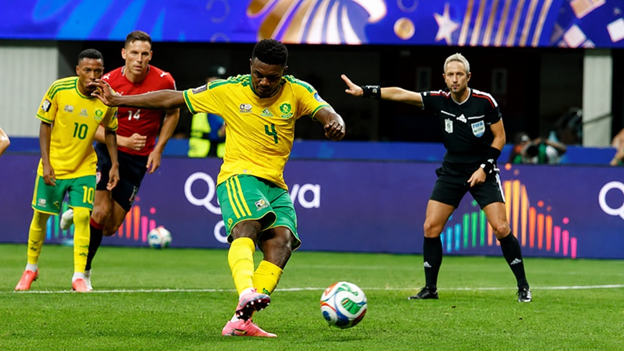 South Africa Czechia Match Highlights showing Teboho Mokoena scoring late equalizer in 1-1 FIFA World Cup draw