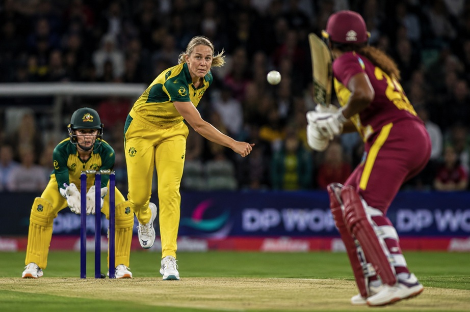 Australia Women vs West Indies Women Scorecard – Beth Mooney and Ashleigh Gardner celebrate Australia's 8-wicket win in the ICC Women's T20 World Cup 2026 semi-final.
