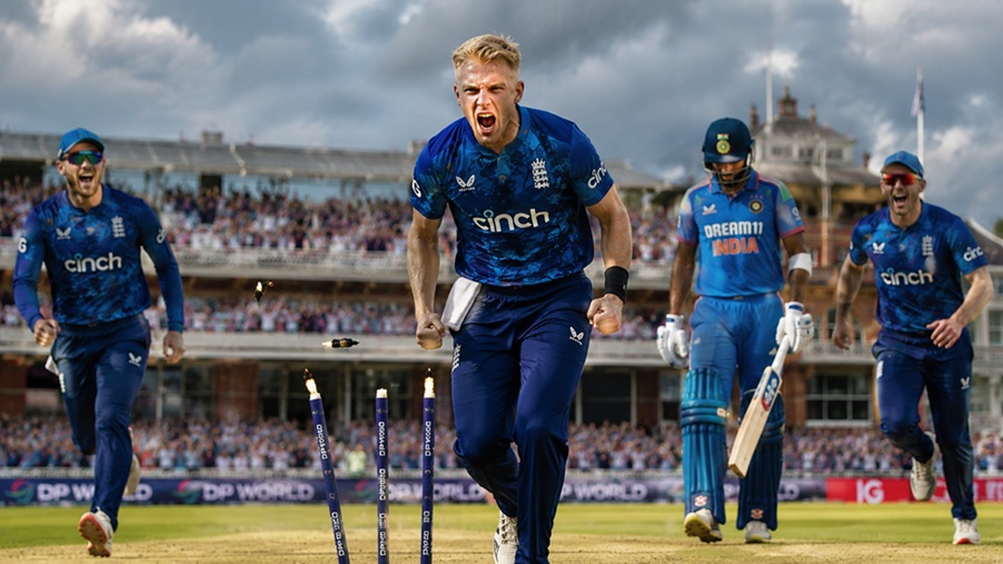 England vs India 3rd ODI Scorecard featuring Ben Duckett century and Rohit Sharma batting at Lord's