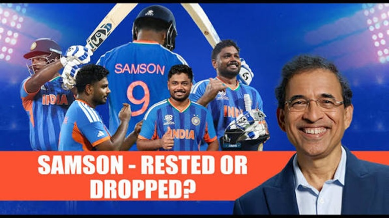 Harsha Bhogle discusses why Sanju Samson dropped not rested became a major topic in India's cricket selection debate