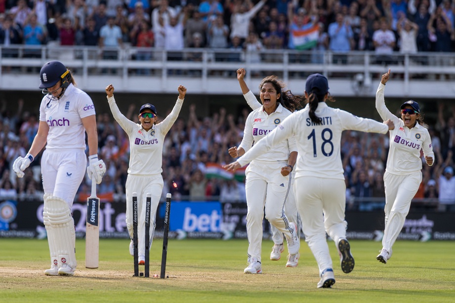 India Women Lord's Test Win celebration after historic 270-run victory over England at Lord's Cricket Ground