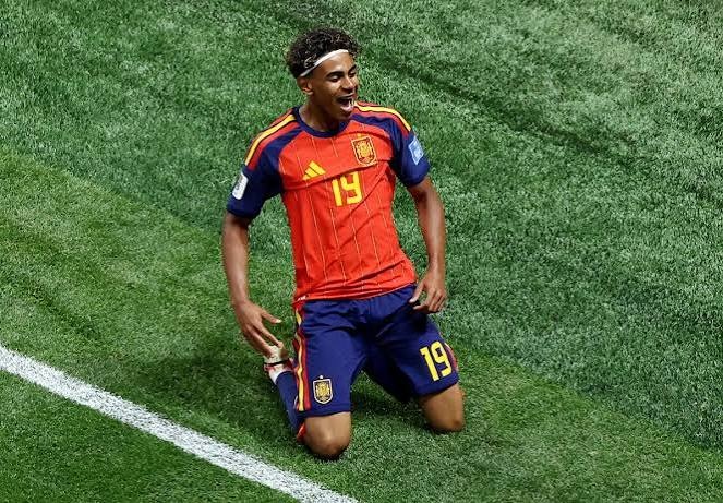 Lamine Yamal New York celebration after Spain defeated France in the FIFA World Cup 2026 semi-final