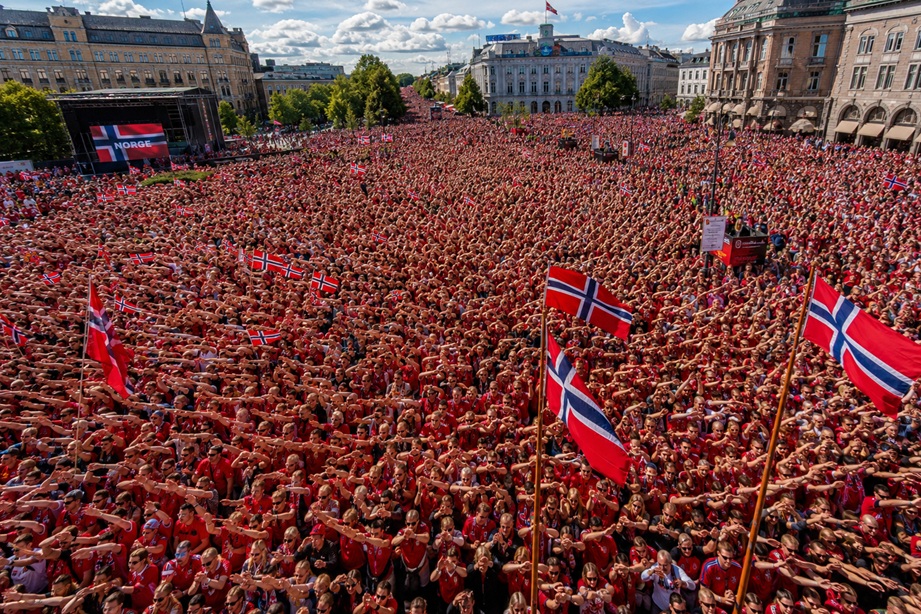 Norway World Cup Heroes celebrated by 90000 fans during the 2026 FIFA World Cup homecoming parade in Oslo
