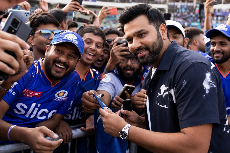 The Hundred Rohit Sharma arrives at The Oval to support MI London during the opening day of The Hundred 2026