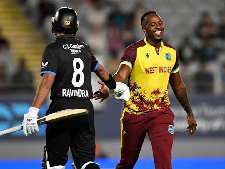 West Indies vs New Zealand Live Score 2nd ODI 2026 at Providence Stadium featuring Shai Hope and Mitchell Santner