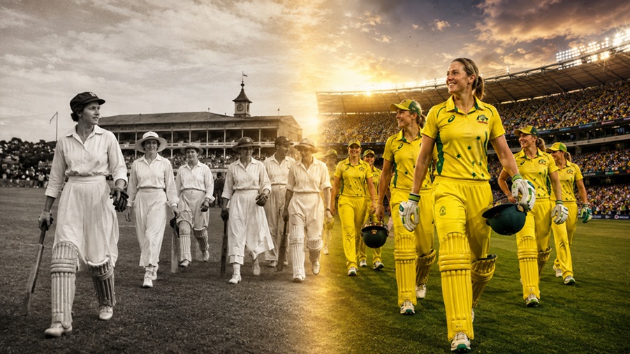 Australia Women's Cricket History featuring ICC titles, Meg Lanning, Ellyse Perry, Alyssa Healy and Australia's championship-winning women's cricket team