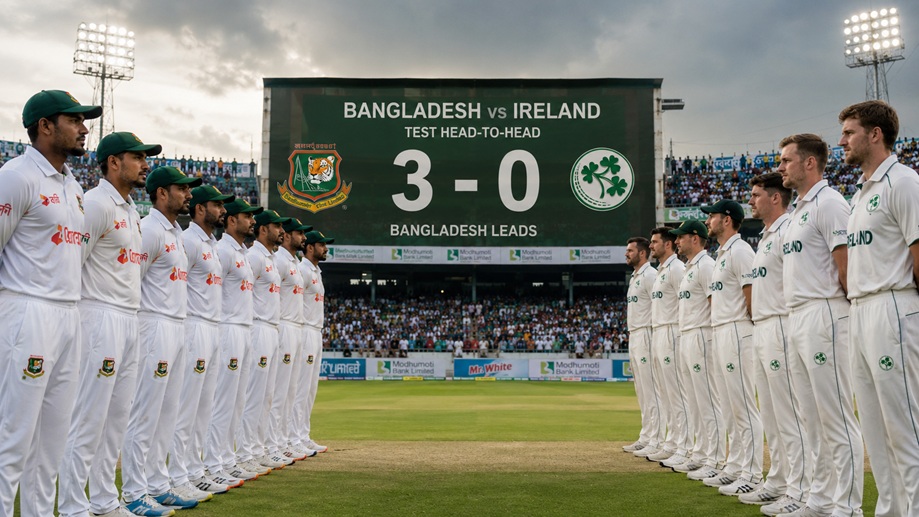 Bangladesh vs Ireland Test Record 3-0 head-to-head history