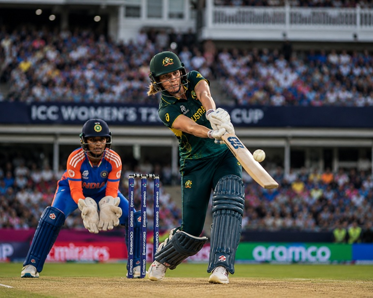 India vs Australia 2026 Scorecard showing individual runs and match result