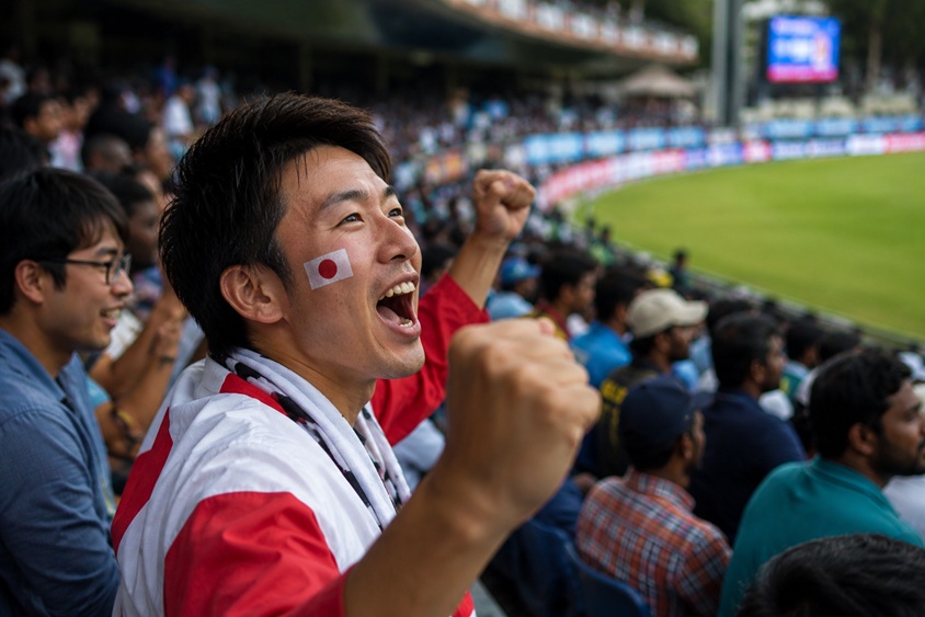 Japanese fan goes viral during India vs Sri Lanka Test in Colombo
