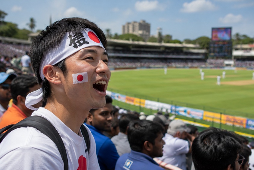 Japanese fan goes viral during India vs Sri Lanka Test in Colombo