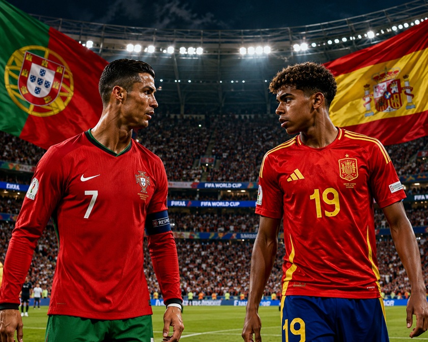 Portugal vs Spain Timeline Complete History 2026 featuring Cristiano Ronaldo and Lamine Yamal