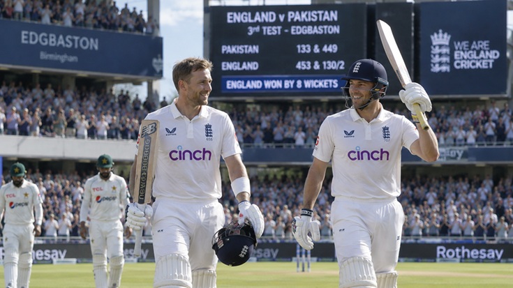England Pakistan 3rd Test Scorecard 2026 as England win by 8 wickets at Edgbaston