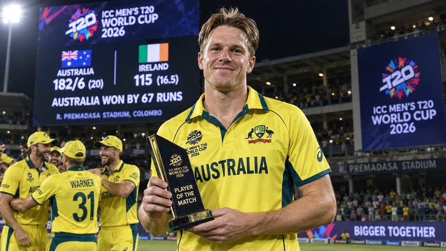 Ireland Australia 2026 Scorecard showing Australia’s 67-run win over Ireland in the ICC Men’s T20 World Cup 2026