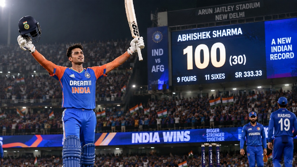 Abhishek Sharma 30-ball century against Afghanistan in 2026