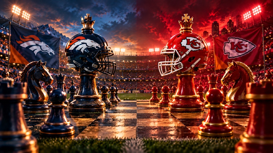 Broncos vs Chiefs MNF 2026 featuring Patrick Mahomes and Bo Nix at Arrowhead Stadium