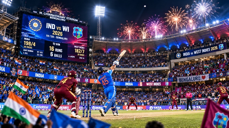 India vs West Indies 2026 cricket players competing in an exciting international match