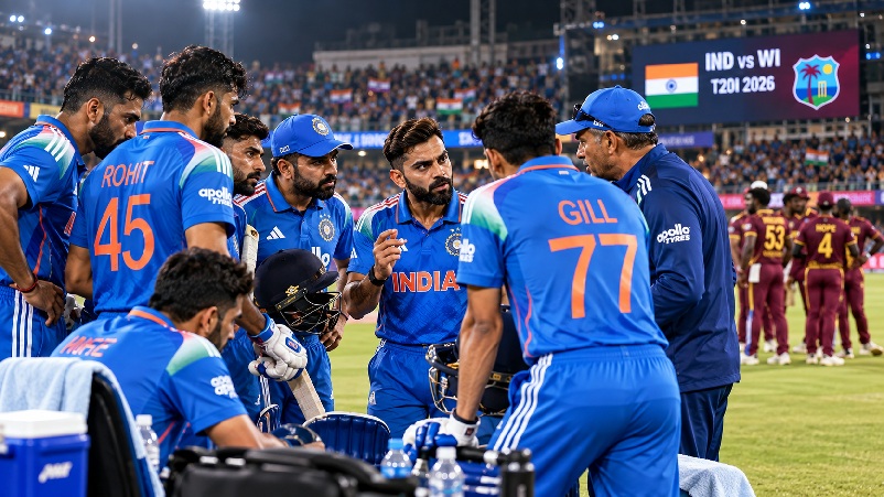 India vs West Indies 2026 cricket players competing in an exciting international match