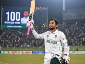 Mushfiqur Rahim Century Records celebration after scoring a Test century