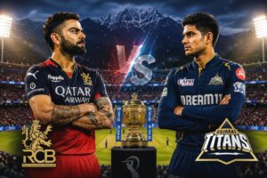 RCB vs GT Qualifier 1 IPL 2026 playoff match featuring Virat Kohli and Shubman Gill