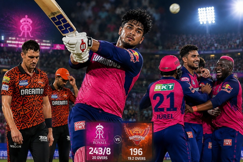SRH vs RR Scorecard featuring Vaibhav Sooryavanshi IPL 2026 Eliminator innings