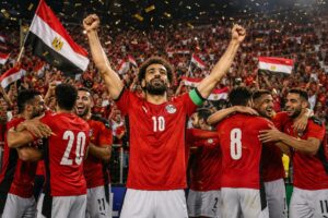 Egypt World Cup Round of 32 celebration after qualifying for FIFA World Cup knockout stage