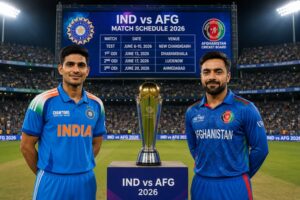 IND vs AFG Match Schedule 2026 featuring India vs Afghanistan Test and ODI series fixtures
