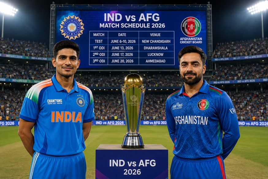 IND vs AFG Match Schedule 2026 featuring India vs Afghanistan Test and ODI series fixtures