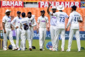 India vs Afghanistan Scorecard showing India's innings and 300-run Test victory with Shubman Gill and Manav Suthar