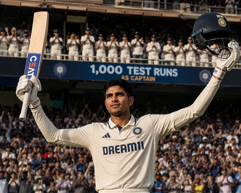 Shubman Gill Test Milestone as Indian captain reaches 1000 Test runs